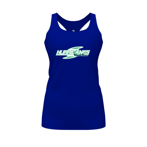 [CUS-DFW-RCBK-PER-RYL-FYS-LOGO1] Racerback Tank Top (Female Youth S, Royal, Logo 1)