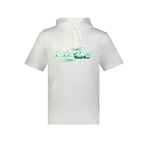 [6871.005.S-LOGO1] Men's Dri Fit Short Sleeve Hoodie (Adult S, White, Logo 1)