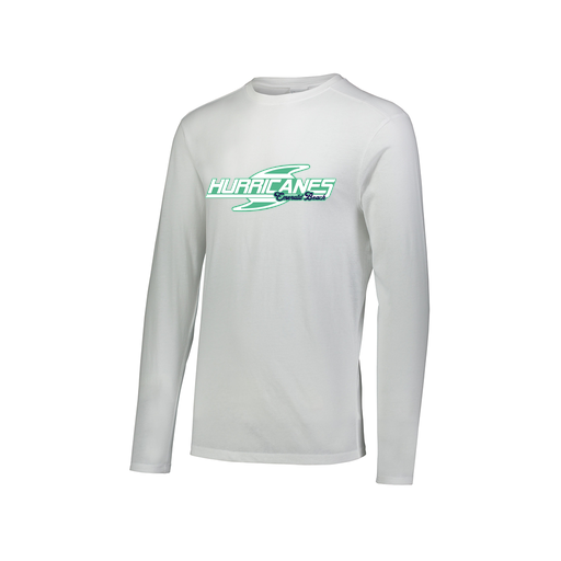 [FTLCUBWH-AXS-LOGO1] Decker Men's Tri-Blend T-Shirt - Long Sleeve (Adult XS, White, Logo 1)