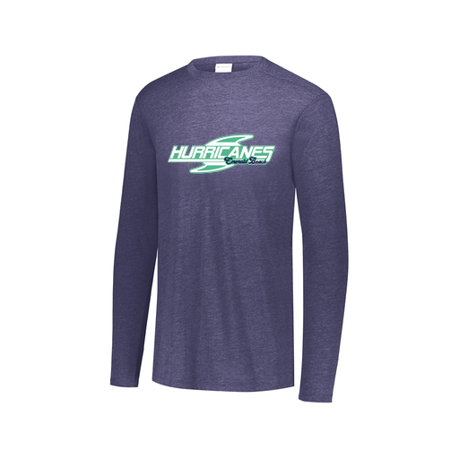 [3075.U22.XS-LOGO1] Decker Men's Tri-Blend T-Shirt - Long Sleeve (Adult XS, Navy, Logo 1)