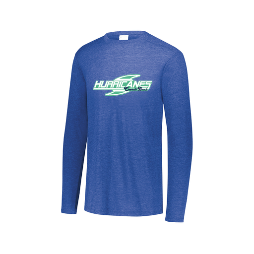 [FTLCUBRY-AXS-LOGO1] Decker Men's Tri-Blend T-Shirt - Long Sleeve (Adult XS, Royal, Logo 1)