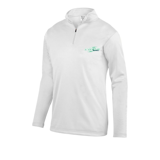 [FOLQFFWH-AS-LOGO1] Decker Men's FlexFleece 1/4 Zip (Adult S, White, Logo 1)