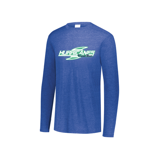 [FTLCUBRY-YS-LOGO1] Decker Youth Tri-Blend T-Shirt - Long Sleeve (Youth S, Royal, Logo 1)