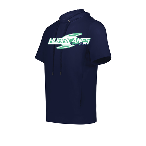 [222605.065.S-LOGO1] YOUTH VENTURA SOFT KNIT SHORT SLEEVE HOODIE (Youth S, Navy, Logo 1)