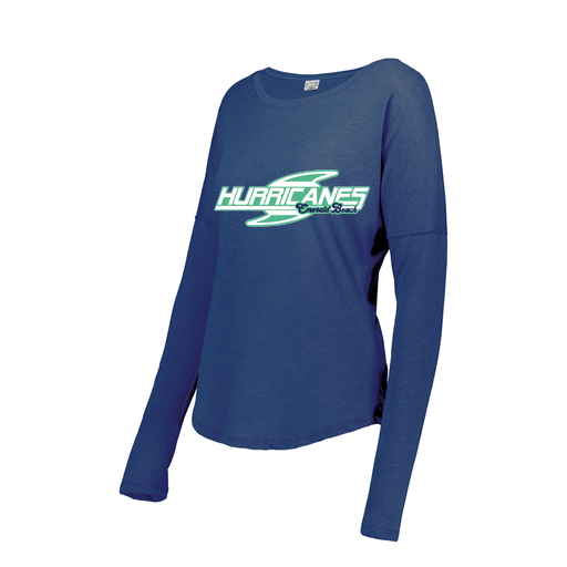 [FTLCUBRY-FAXS-LOGO1] Decker Women's Tri-Blend T-Shirt - Long Sleeve (Female Adult XS, Royal, Logo 1)